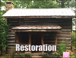Historic Log Cabin Restoration  Kill Devil Hills, North Carolina